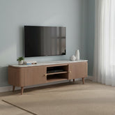 Ashford Natural Marble & Wood Large Tv Cabinet