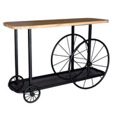 Craft Wheel Console Table