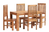 Toko Light Mango 4 FT Dining Set with Wooden Chairs