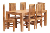 Toko Light Mango 6 FT Dining Set with Wooden Chairs