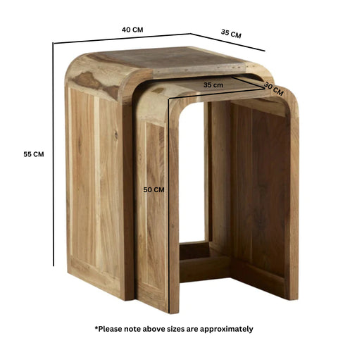 Aspen Nest of 2 Tables Wooden