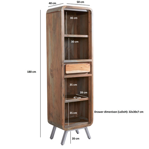 Aspen Narrow Bookcase