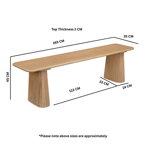 Austin Solid Wood Dining Bench