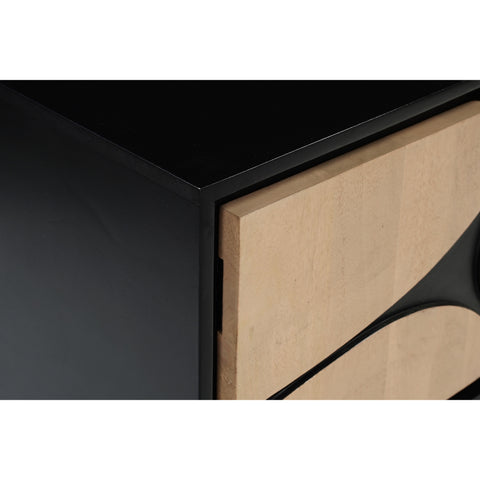 Boho Solid Wood Tv Cabinet With Wooden Legs