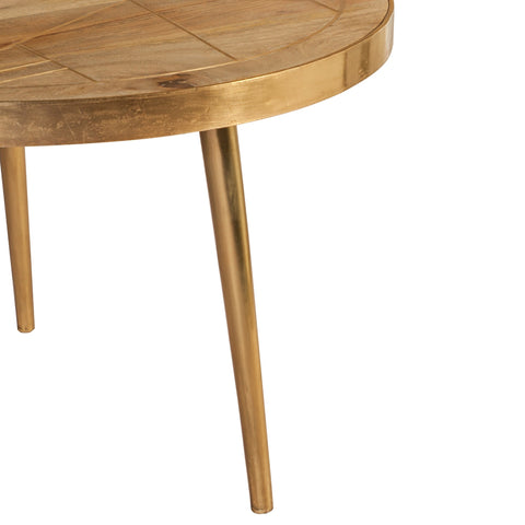 Light Gold Round Coffee Table