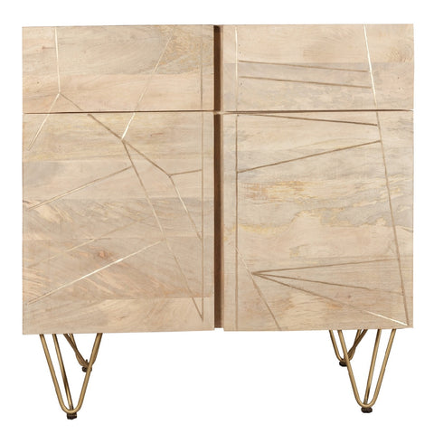 Light Gold 2 Door Medium Sideboard