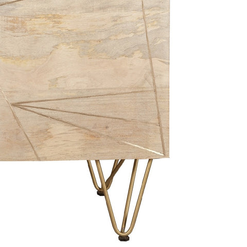 Light Gold 2 Door Medium Sideboard