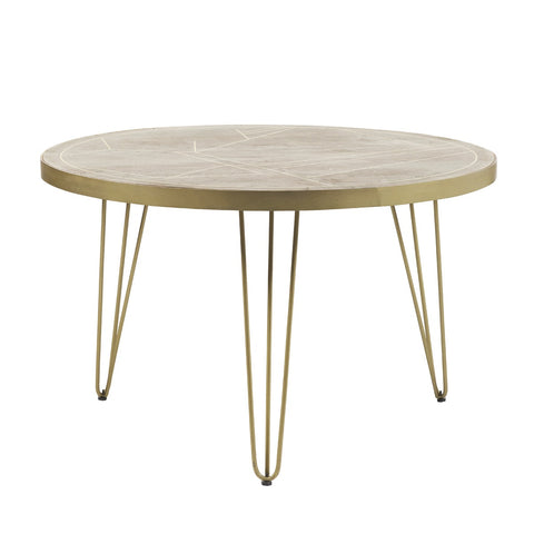 Light Gold Round Dining Table