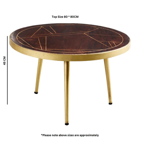 Dark Gold Round Coffee Table