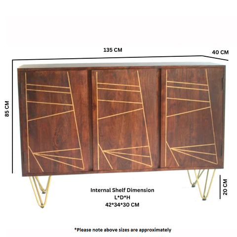 Dark Gold Large Sideboard