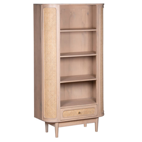 Valencia Cane & Mango Wood Bookcase