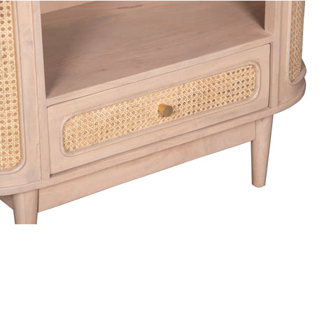 Valencia Cane & Mango Wood Bookcase