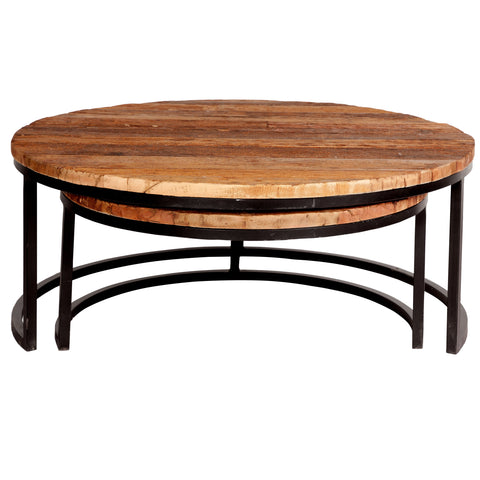 Railway Sleeper Coffee Tables - Set of 2