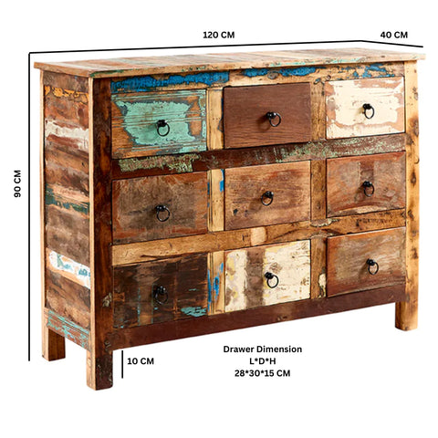 Coastal 9 Drawer Chest