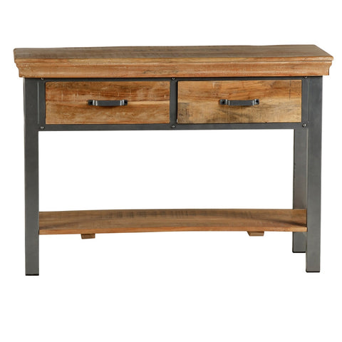 Metropolis Industrial 2 Drawer Console Table