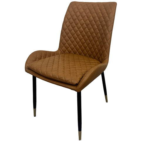 Leather Steel Legs Dining Chairs (Set of 2) - Grey