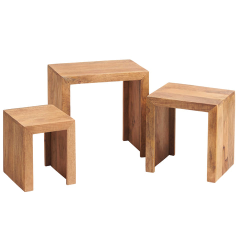 Toko Light Mango Nest of 3 Tables