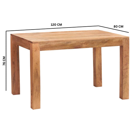 Toko Light Mango Small Dining Table 4ft (120cm)