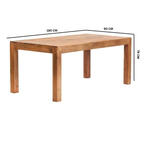 Toko Light Mango Large Dining Table 6ft (180cm)