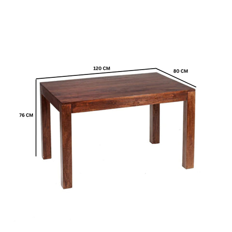 Toko Dark Mango Small Dining Table 4ft (120cm)
