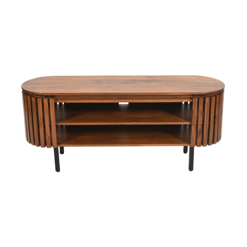 Slatted Mango Wood TV Cabinet