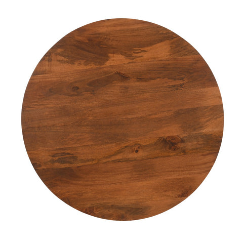 Slatted Mango Wood Round Coffee Table