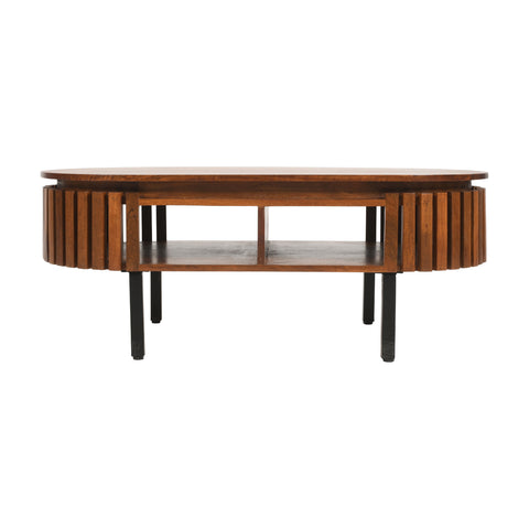 Slatted Mango Wood Coffee Table Rectangular