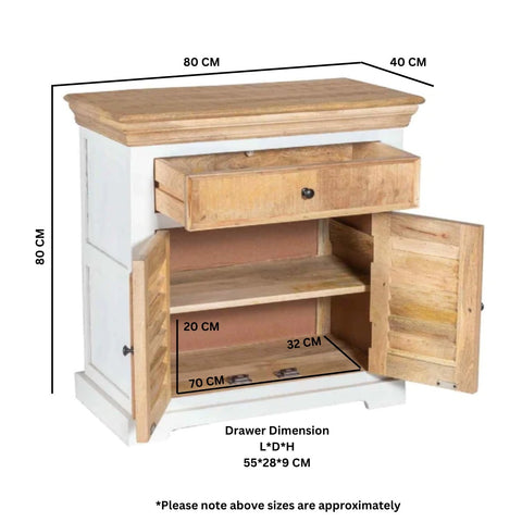 Alfie Wood Sideboard - 1 Drawer & 2 Doors