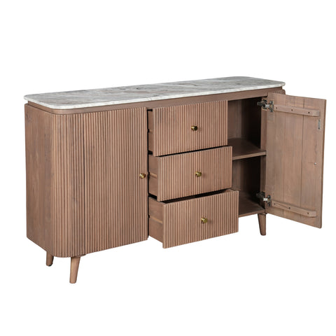 Ashford Natural Marble & Wood Extra Large Sideboard