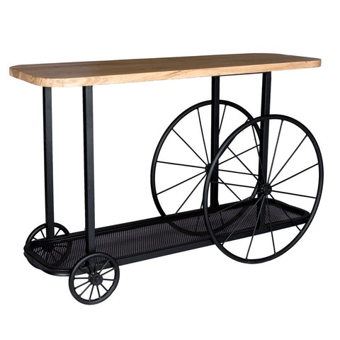Craft Wheel Console Table