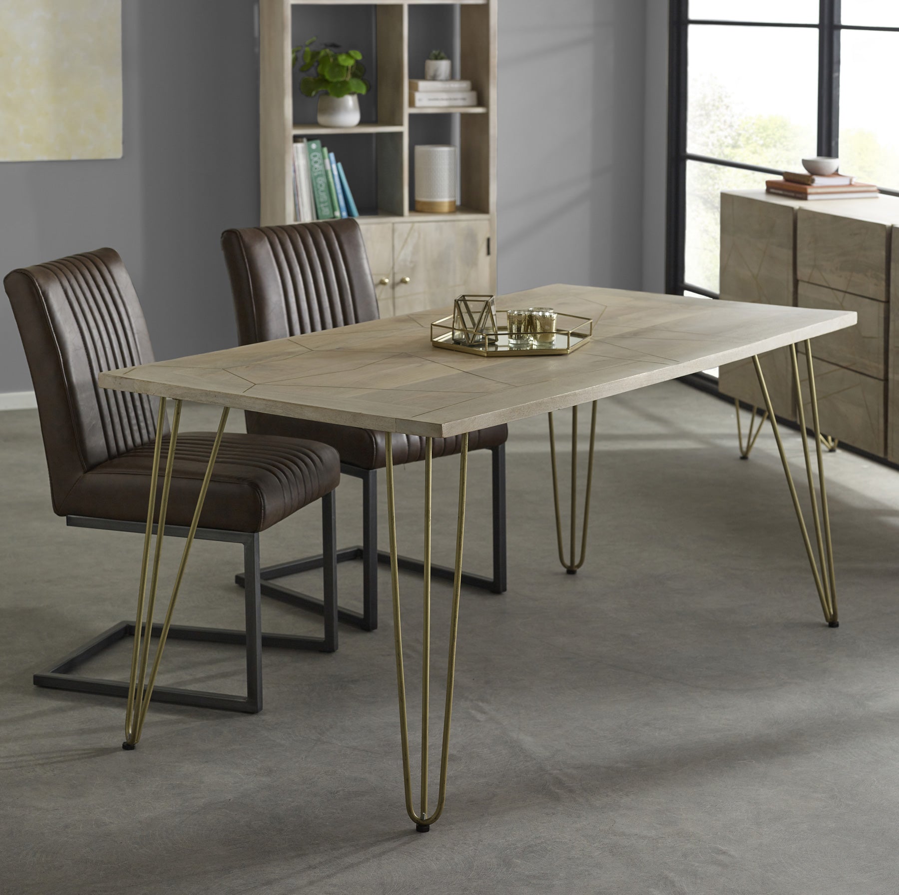 Light Gold Dining Table 