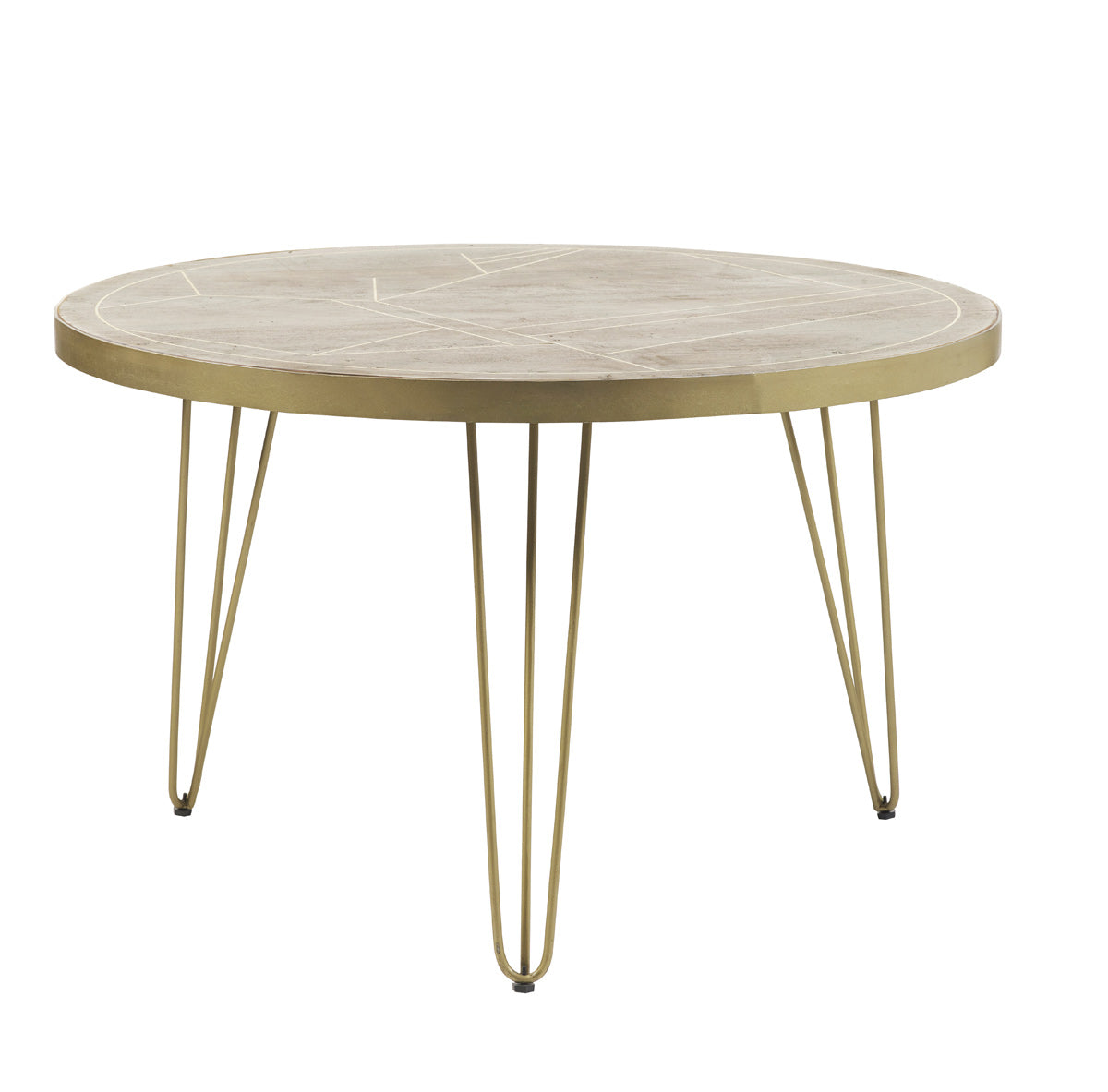 Light Gold Round Dining Table 