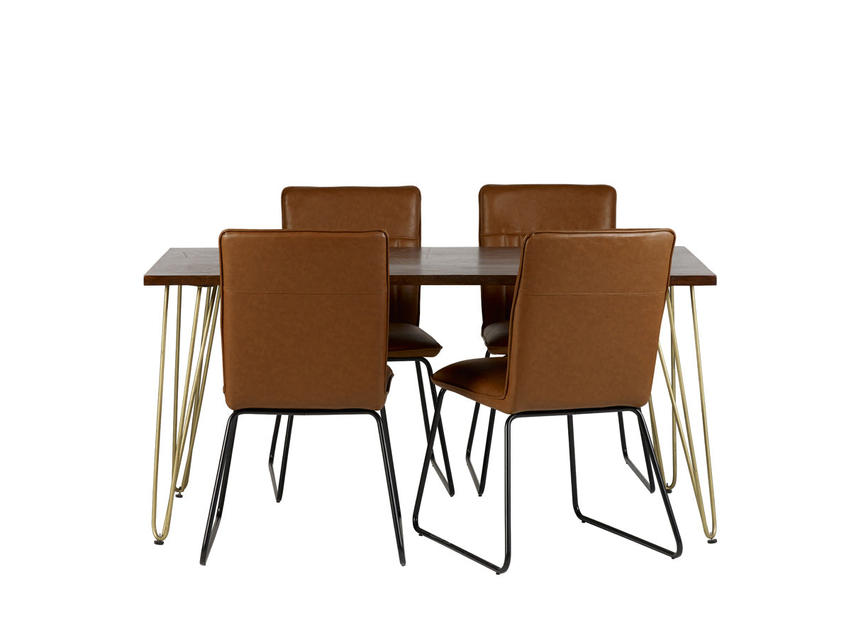 Dark Gold Dining Table 