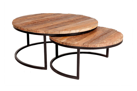 Railway Sleeper Coffee Tables - Set of 2