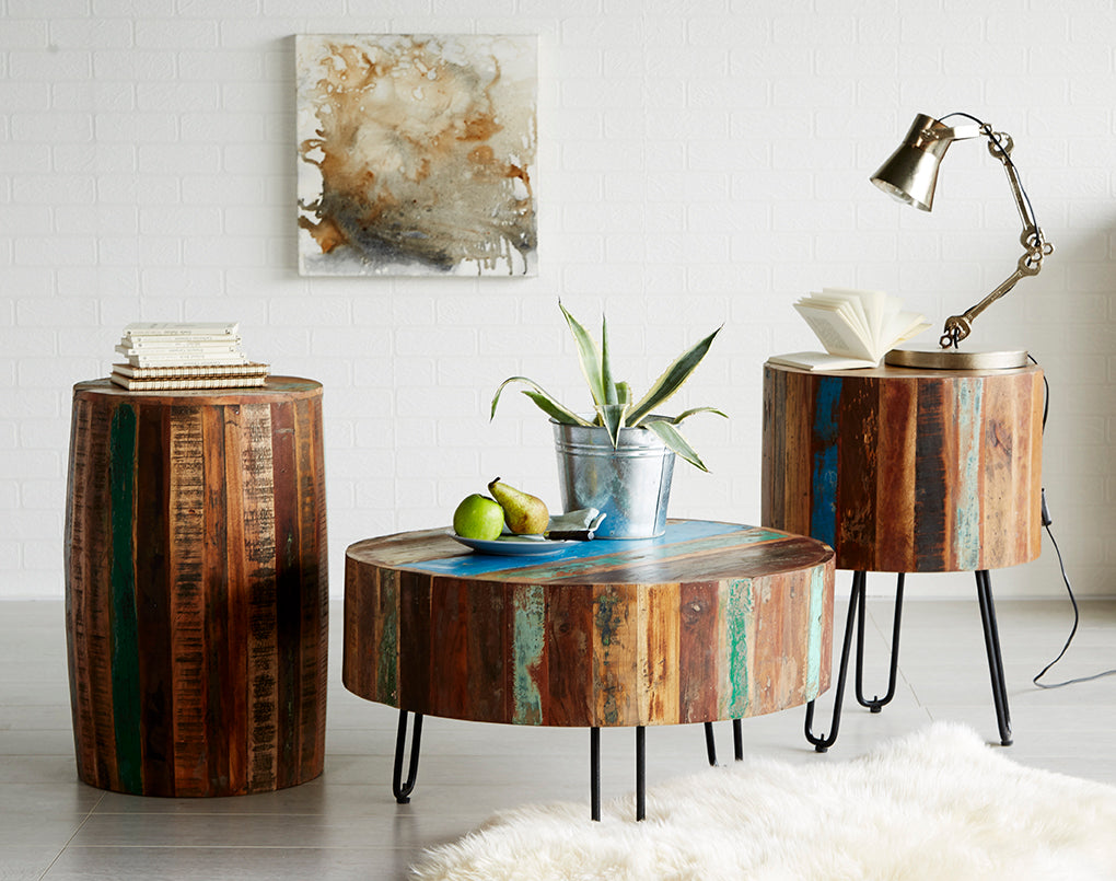 Coastal Drum Coffee Table 
