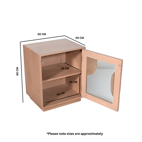 Indus Solid Wood Bedside Table